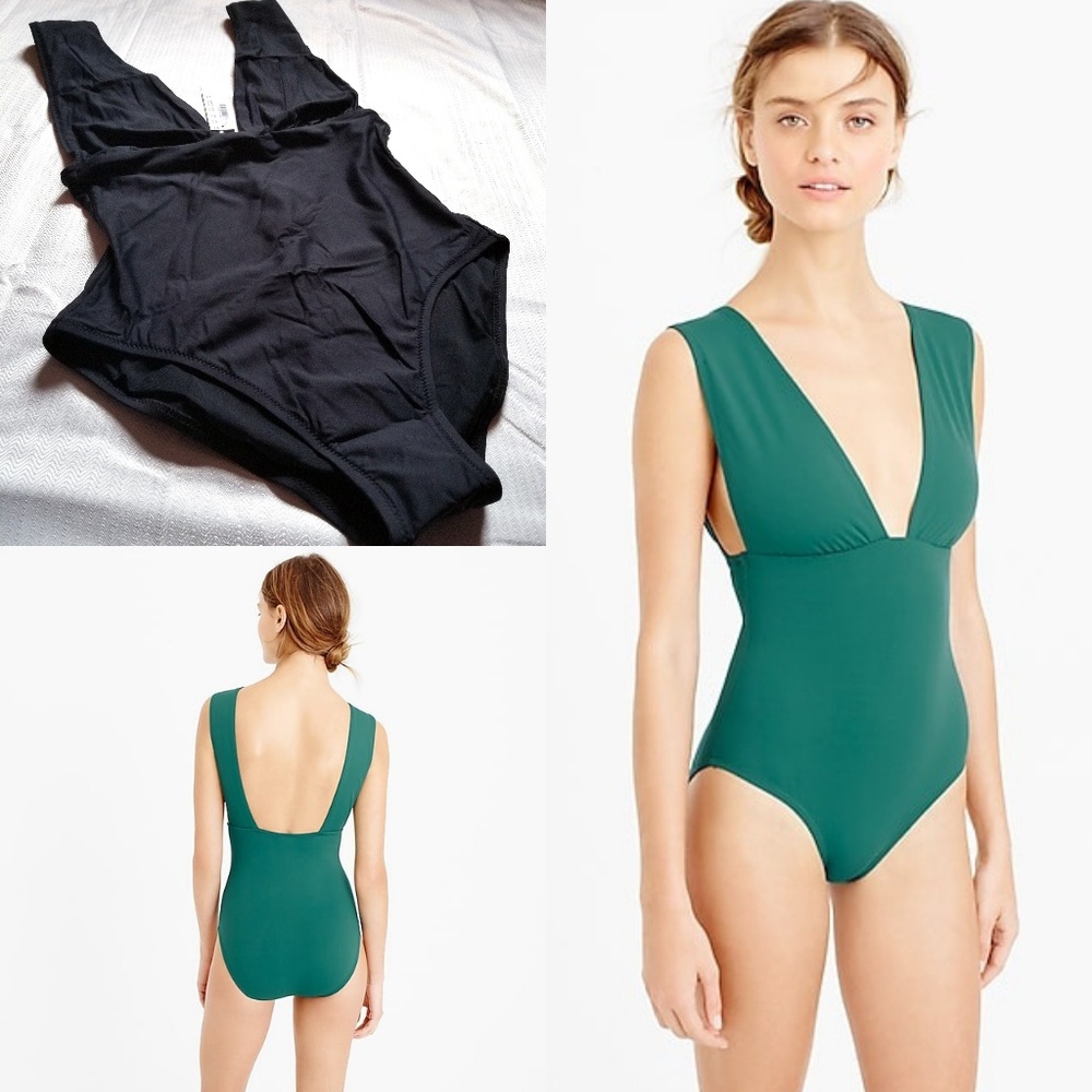 🎉J. CREW Plunge V-Neck One-Piece Swimsuit